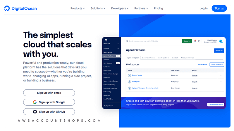 Buy DigitalOcean Account